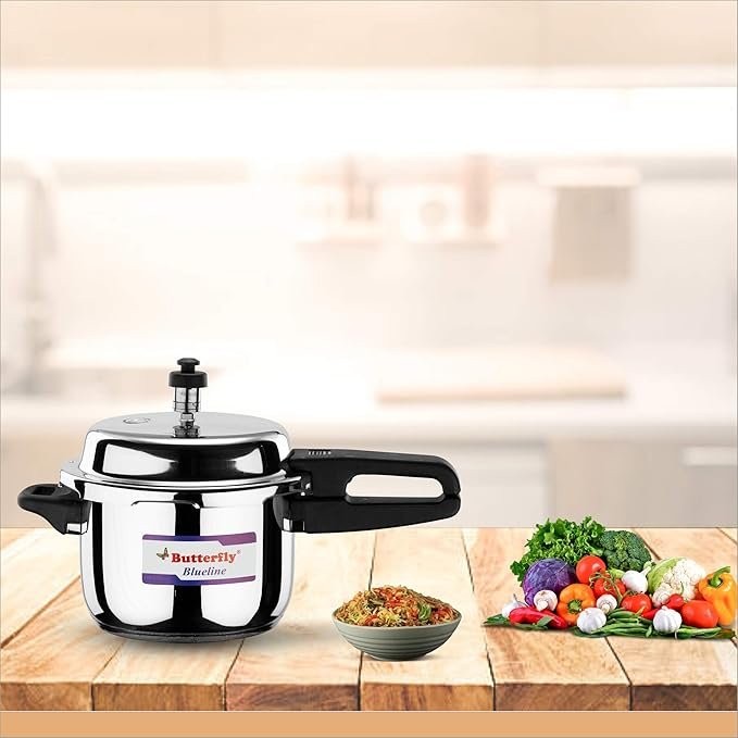 Butterfly Blue Line Stainless Steel Pressure Cooker, 3 Litre in UK - Image 5