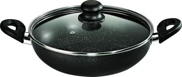 Butterfly Granza Non-Stick Aluminium Kadai with Lid, 24 cm